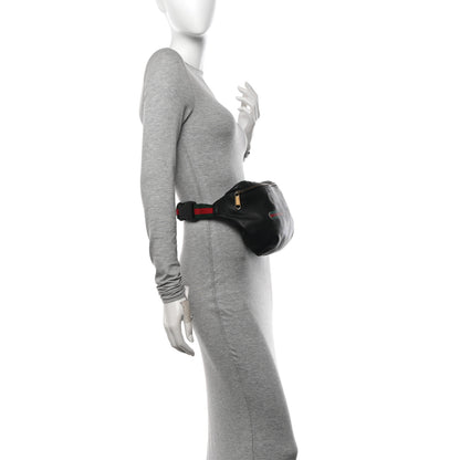 Gucci Grained Calfskin Logo Belt Bag Black 2 of 10