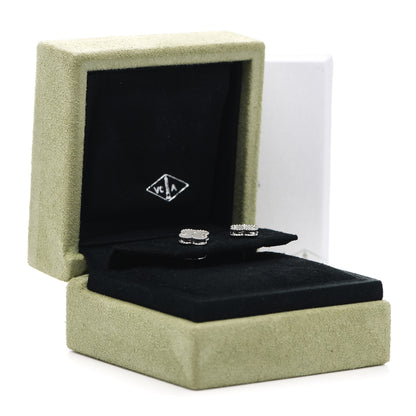 Van Cleef & Arpels 18K White Gold Mother of Pearl Sweet Alhambra Earrings 5 of 5