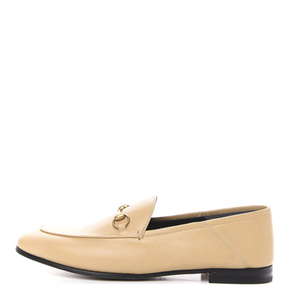 Gucci Lambskin Womens Brixton Horsebit Loafers 40 Wheat 1 of 9