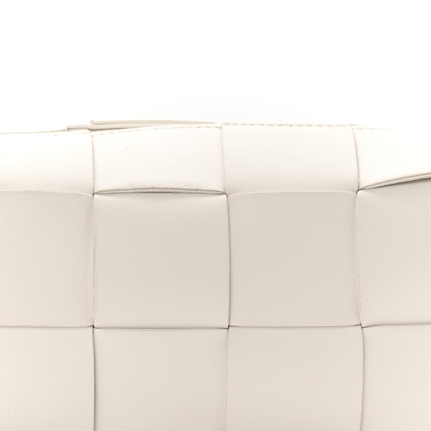 Bottega Veneta Lambskin Maxi Intrecciato Small Brick Cassette Bag White 8 of 10