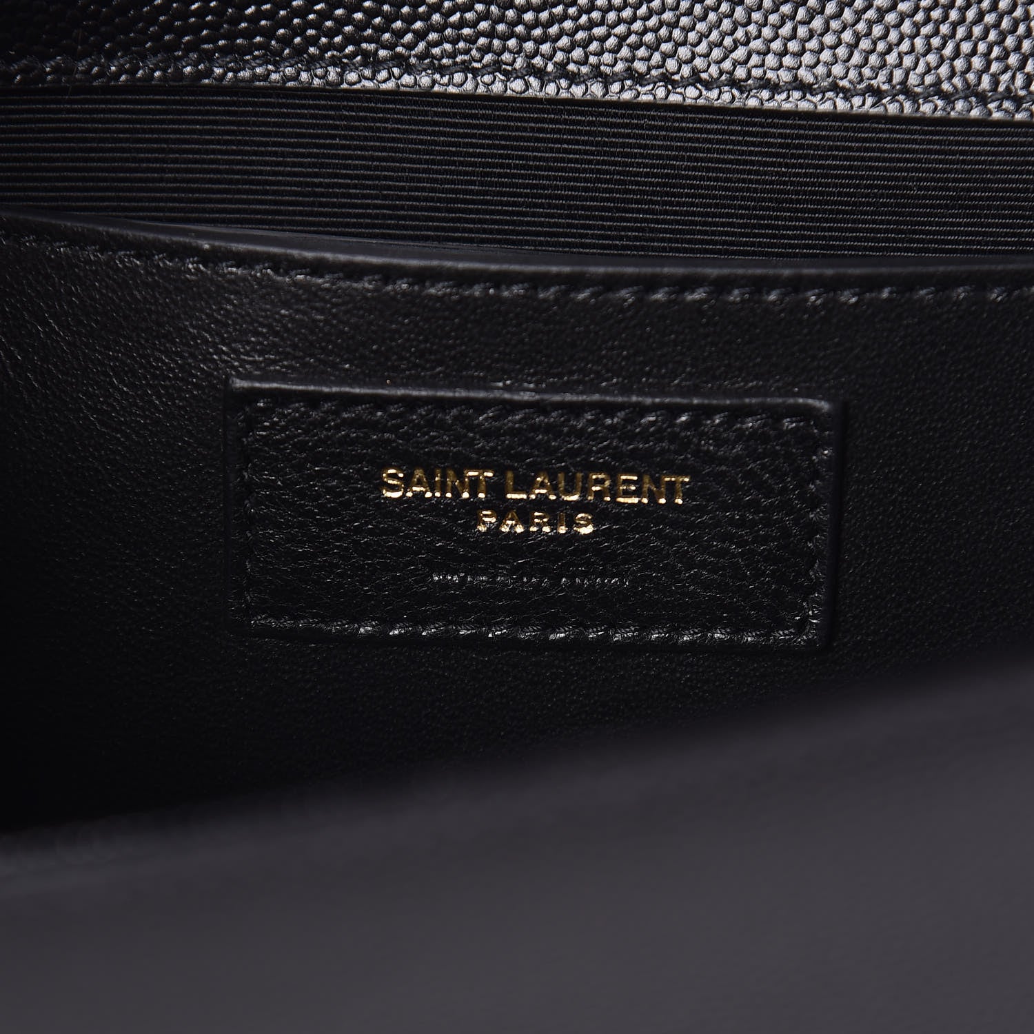 Saint Laurent Grain De Poudre Monogram Cassandre Clutch Black 6 of 8