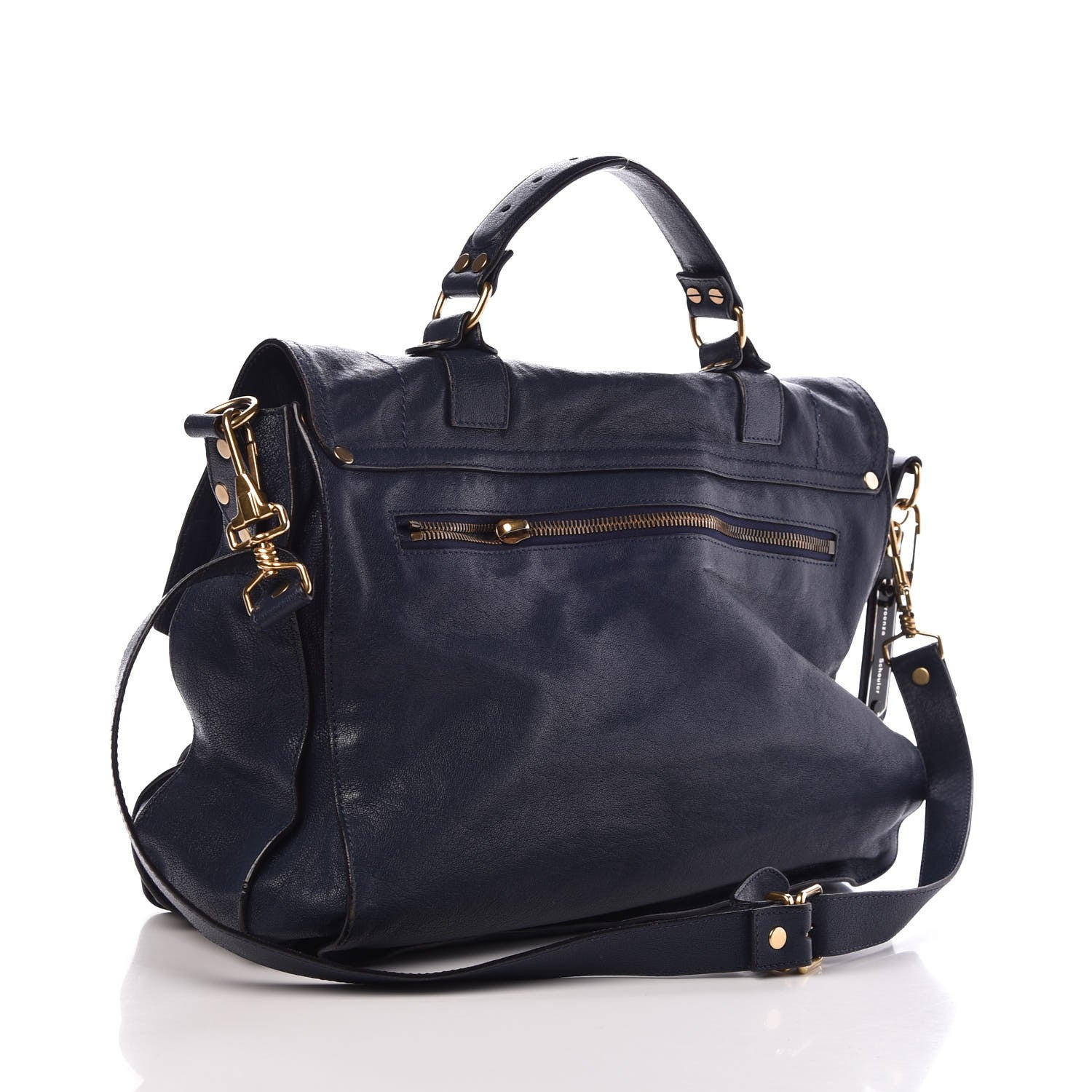 Proenza Schouler Lambskin Large PS1 Satchel Midnight 4 of 11