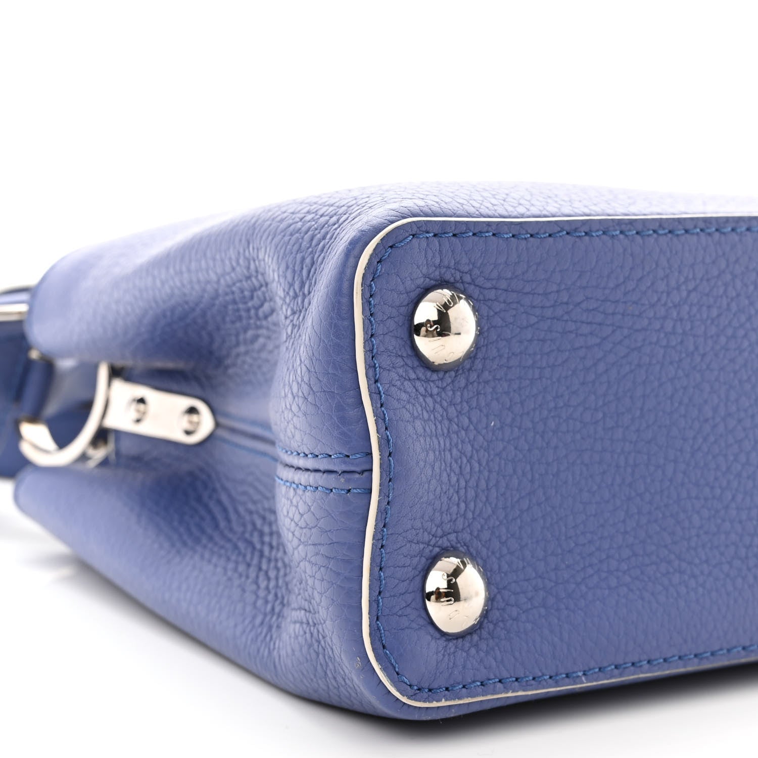 Louis Vuitton Taurillon Capucines PM Blue White 8 of 12