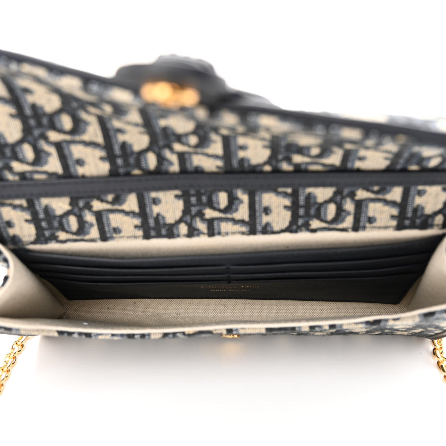 Oblique Bobby East West Pouch With Chain Blue