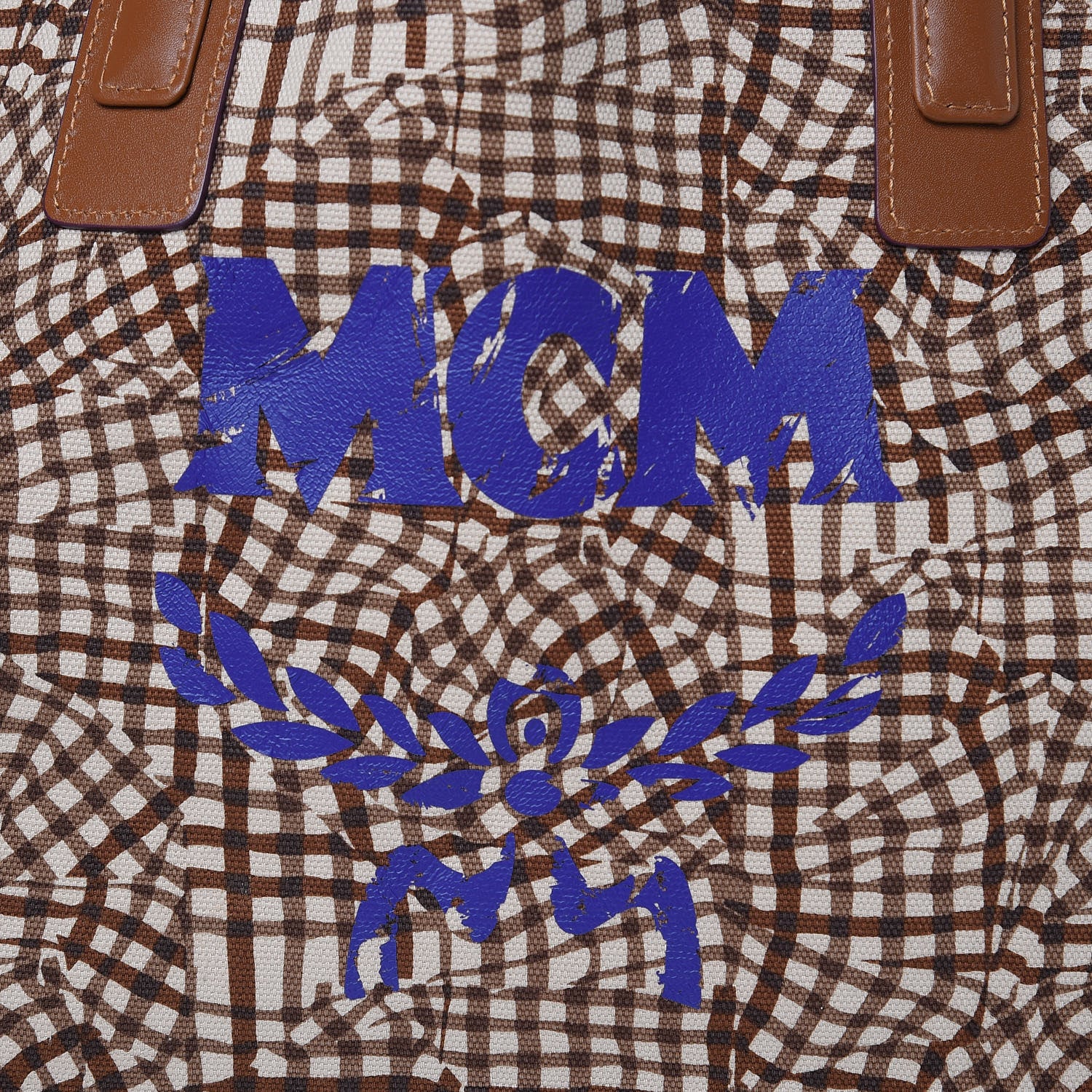 MCM Visetos Large Liz Reversible Shopper Tote Cognac 9 of 14