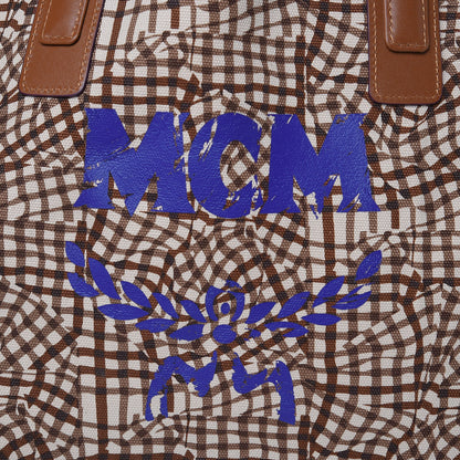 MCM Visetos Large Liz Reversible Shopper Tote Cognac 9 of 14