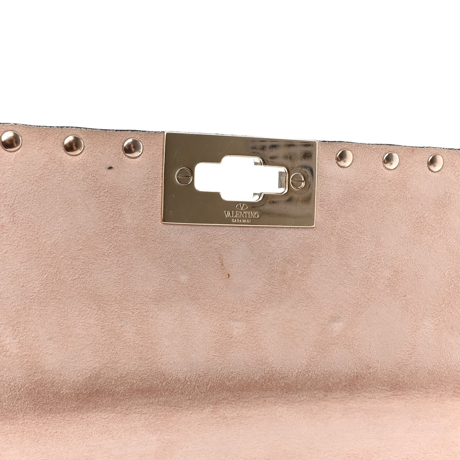 Valentino Garavani Craquele Nappa Medium Rockstud Spike Shoulder Bag Water Rose 13 of 18