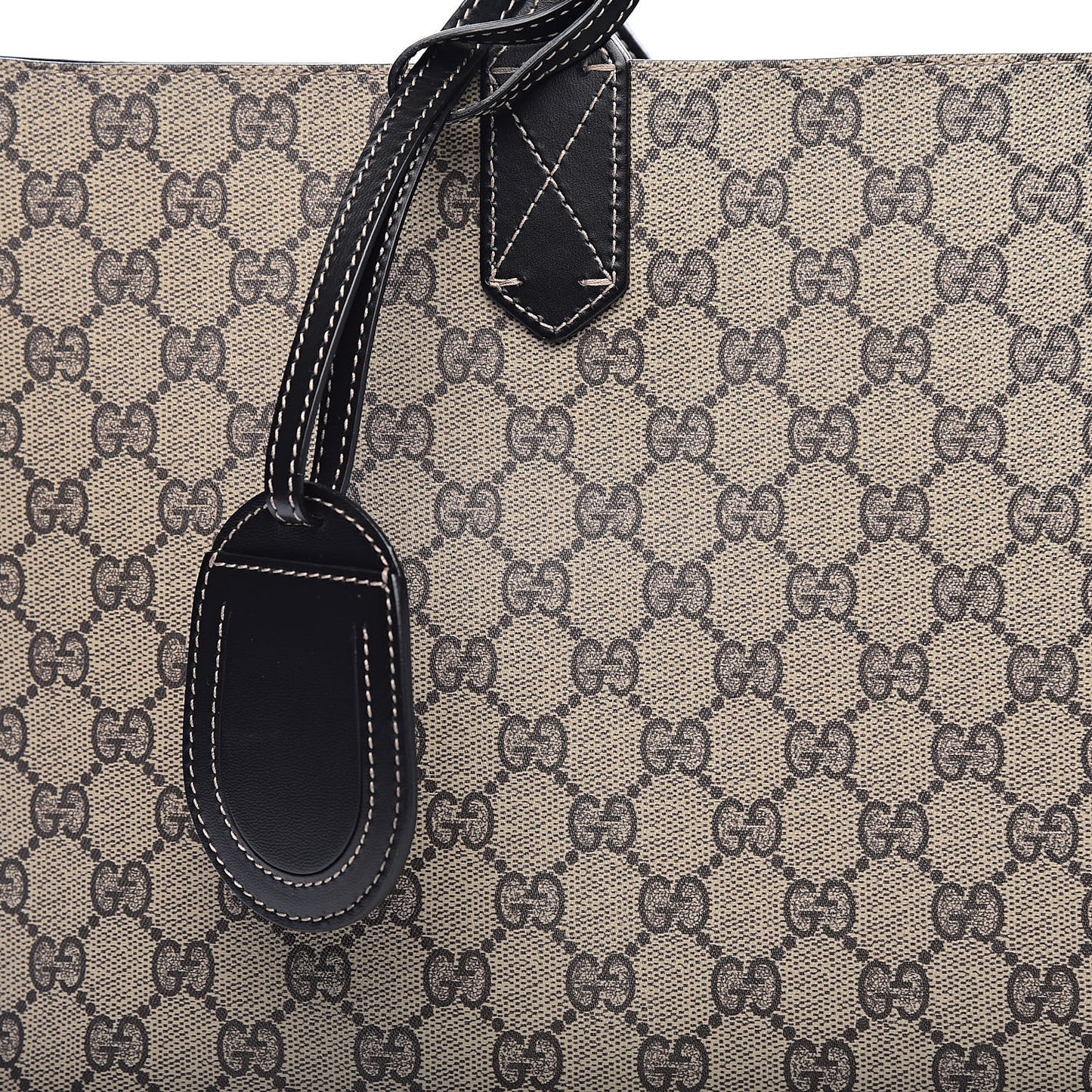 Calfskin GG Supreme Monogram Medium Reversible Tote Black