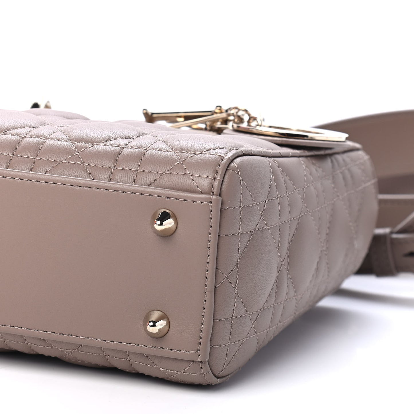 Lambskin Cannage Small My ABCDior Lady Dior Taupe