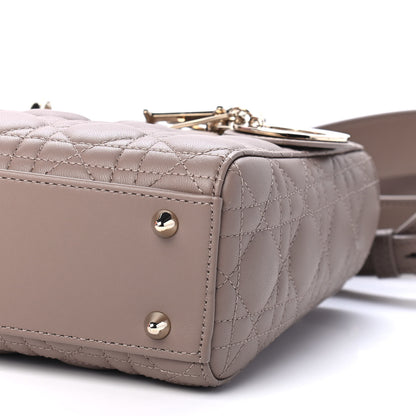 Christian Dior Lambskin Cannage Small My ABCDior Lady Dior Taupe 9 of 9
