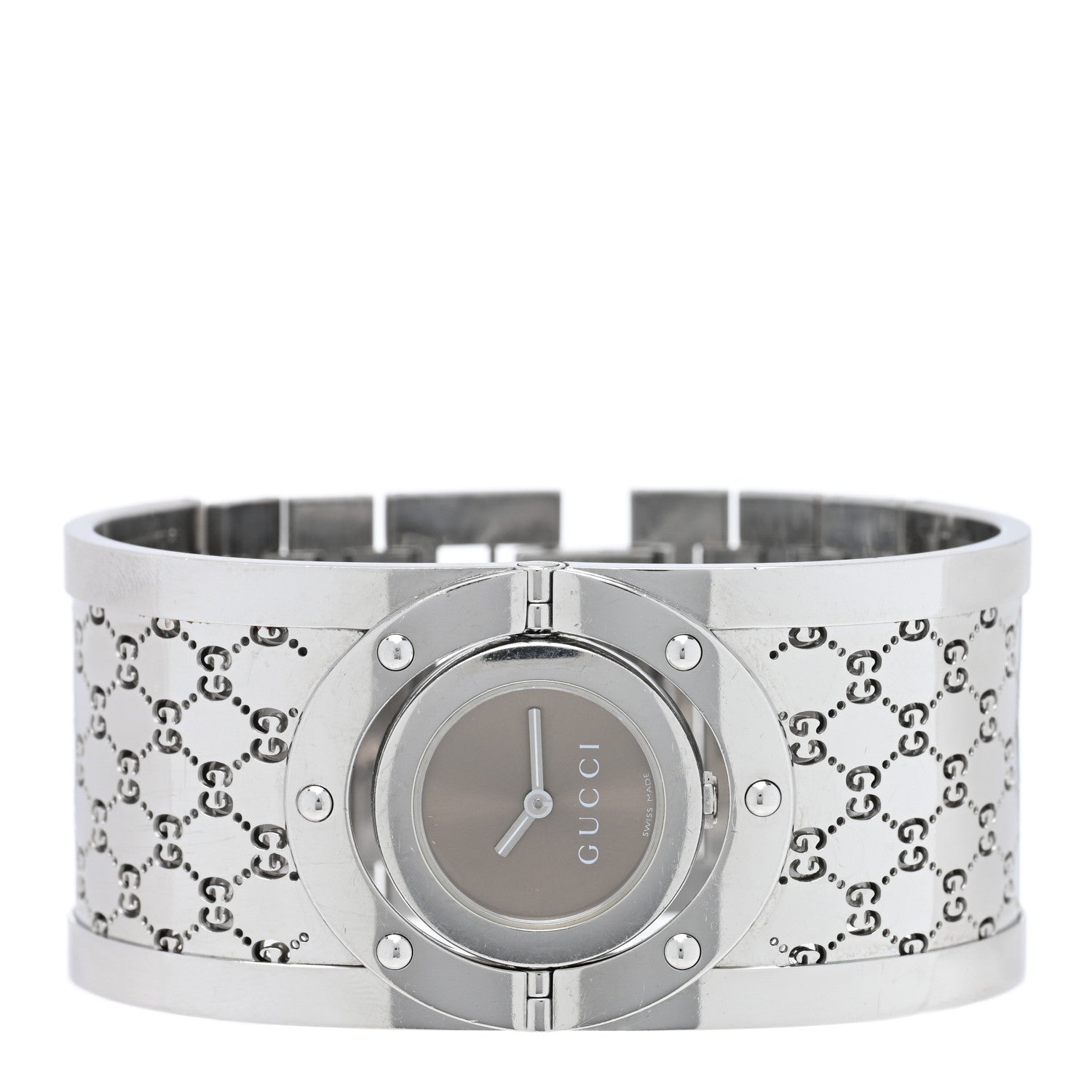 Gucci Stainless Steel 33mm Twirl Quartz Watch Brown 2 of 5