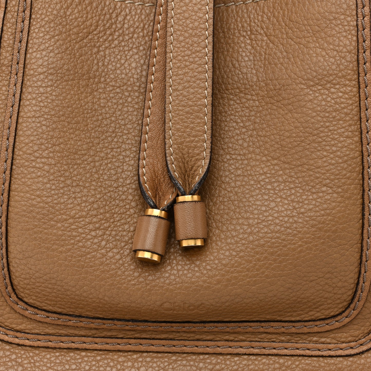 Calfskin Large New Marcie Tote Nut