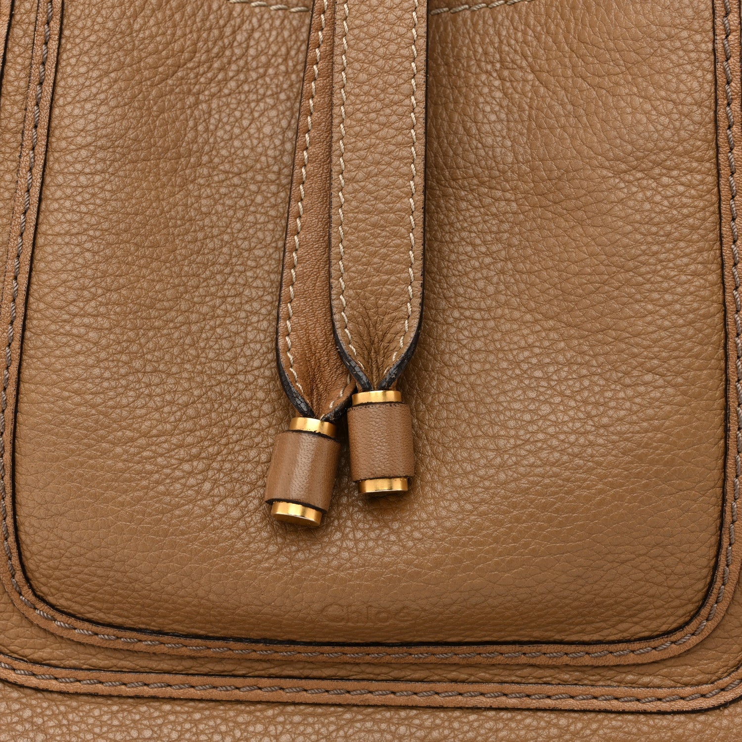 Chloe Calfskin Large New Marcie Tote Nut 12 of 15