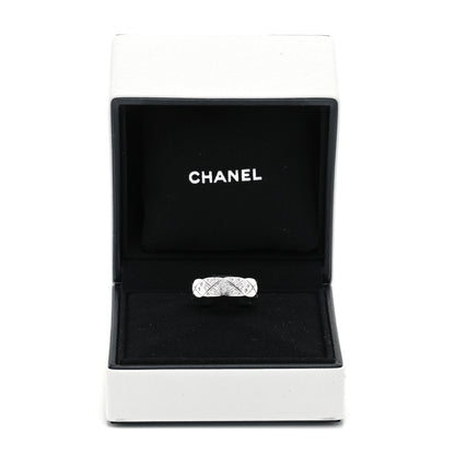 Chanel 18K White Gold Diamond Small Coco Crush Ring 57 8 5 of 5