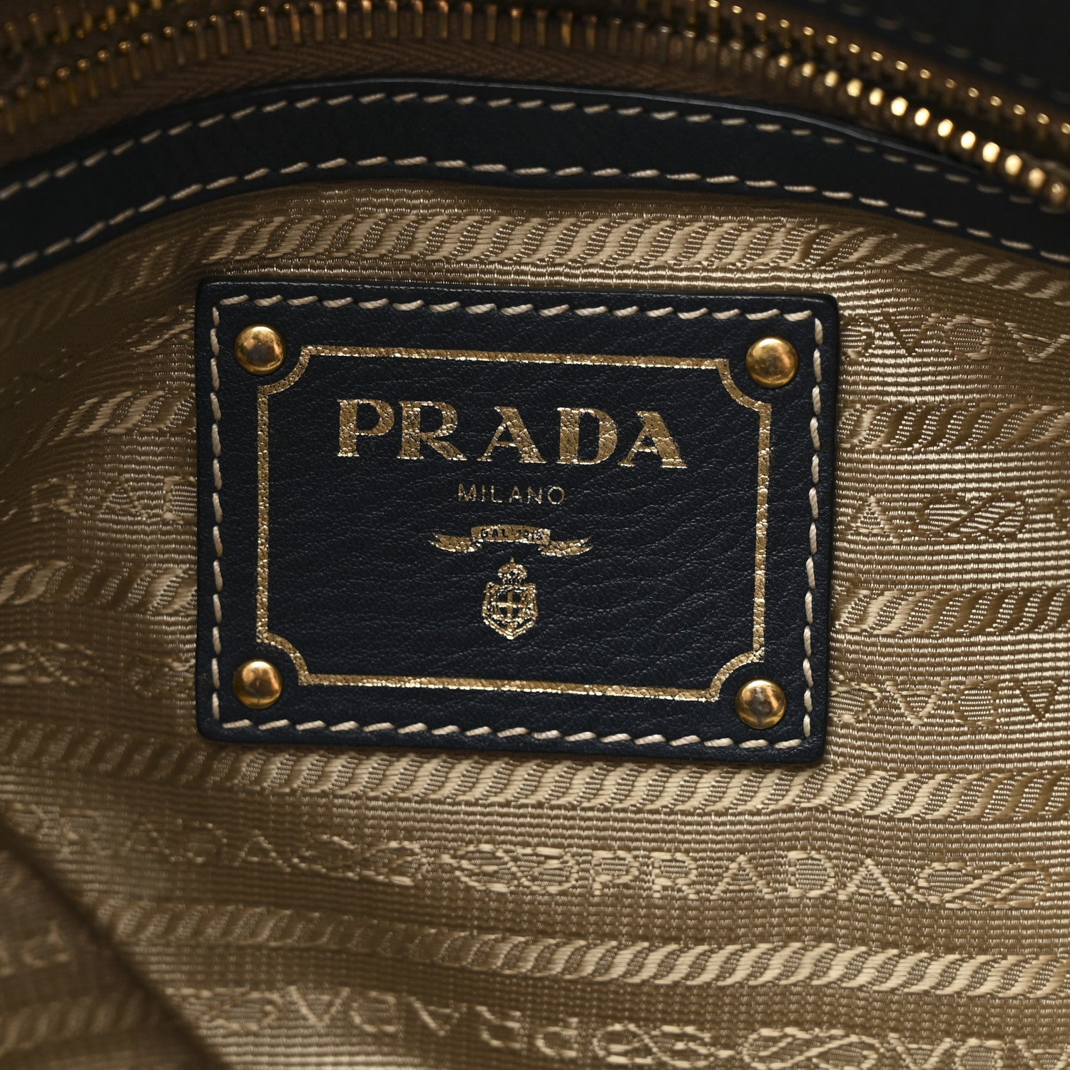 Prada Vitello Daino Tote Bleuette 6 of 12