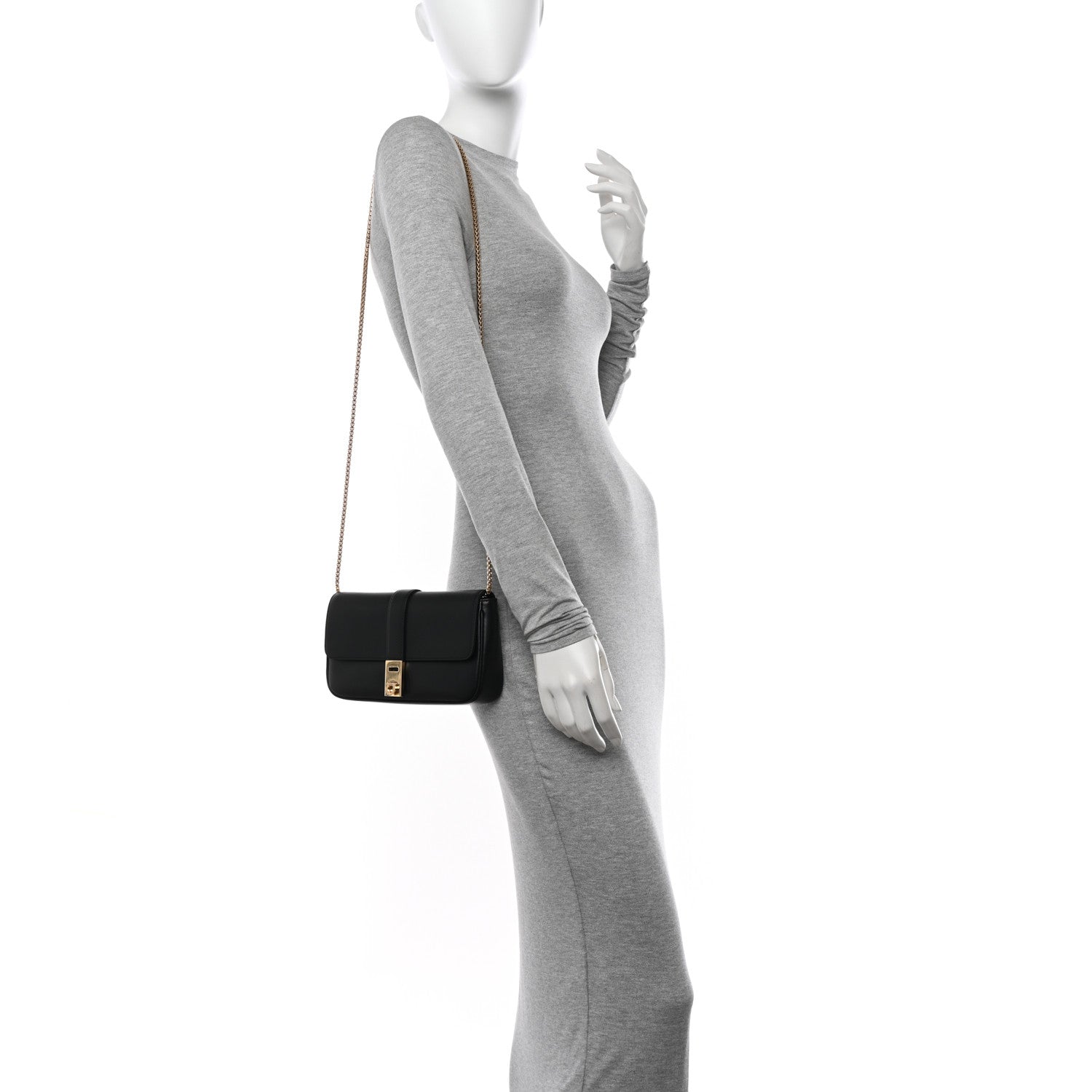 Salvatore Ferragamo Calfskin Archive Gancini Flap Crossbody Black 3 of 12