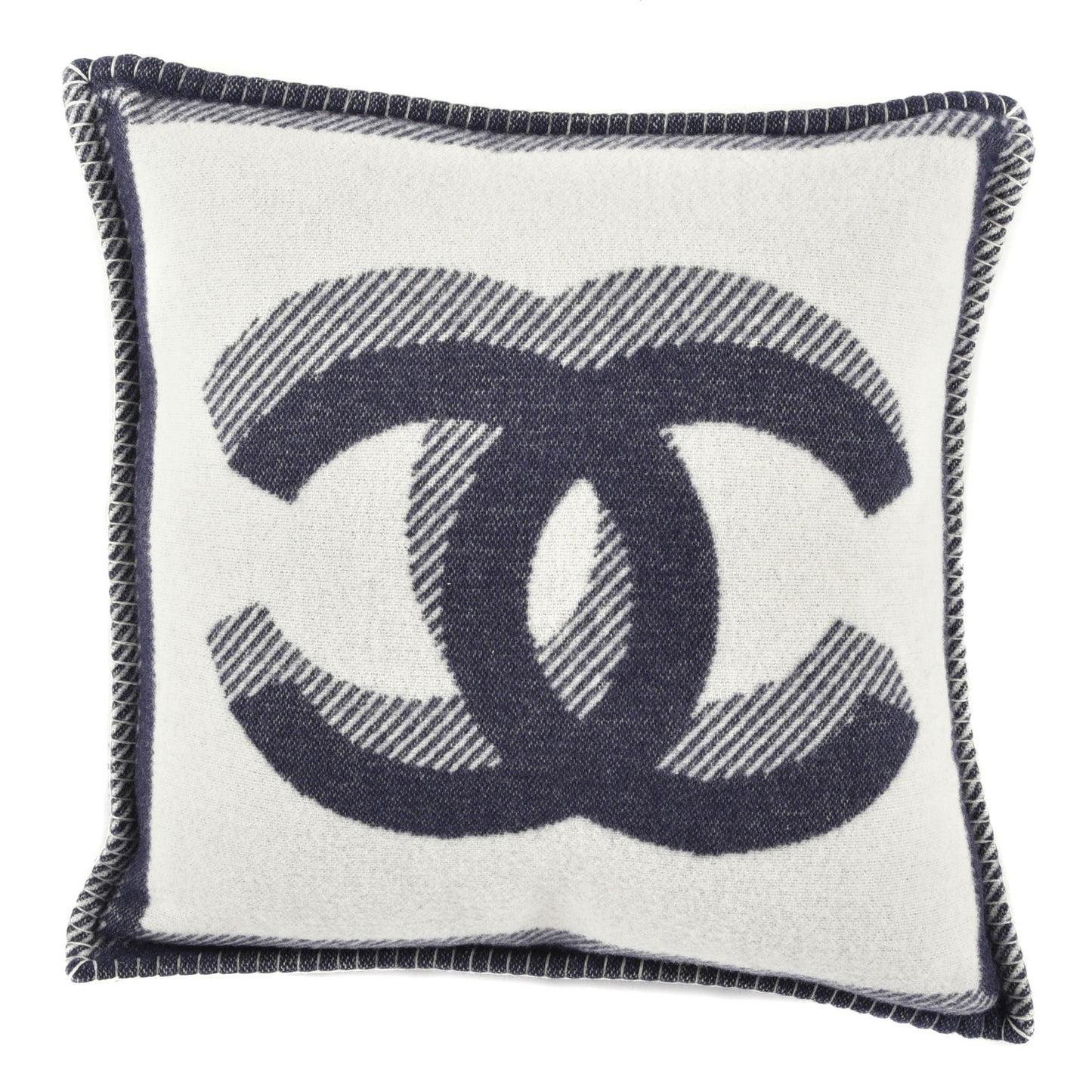Merino Wool Cashmere CC Pillow Navy Blue