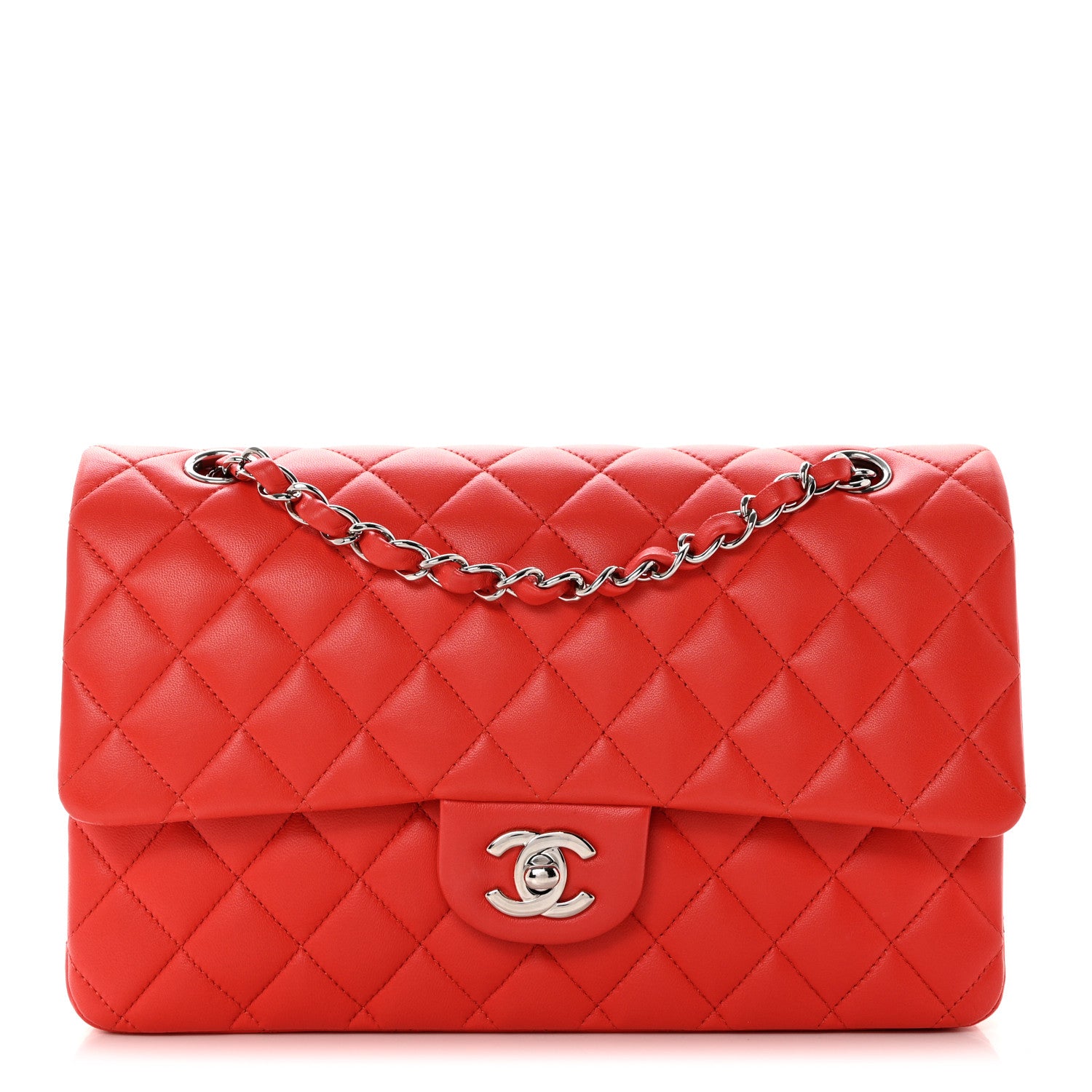 Chanel Lambskin Quilted Medium Double Flap Red 1 of 9
