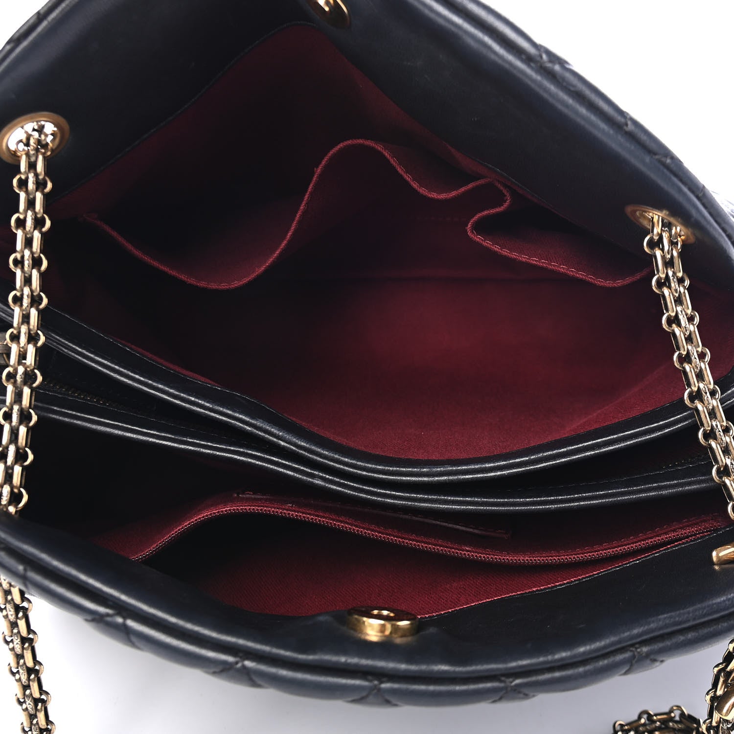 Chanel Lambskin Quilted Large Just Mademoiselle Bowling Bag Black 4 of 5