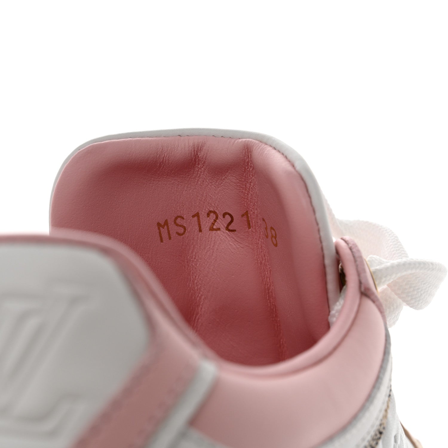 Louis Vuitton Monogram Embossed Calfskin Damier Azur Time Out Sneakers 38 Rose Clair Pink 7 of 10