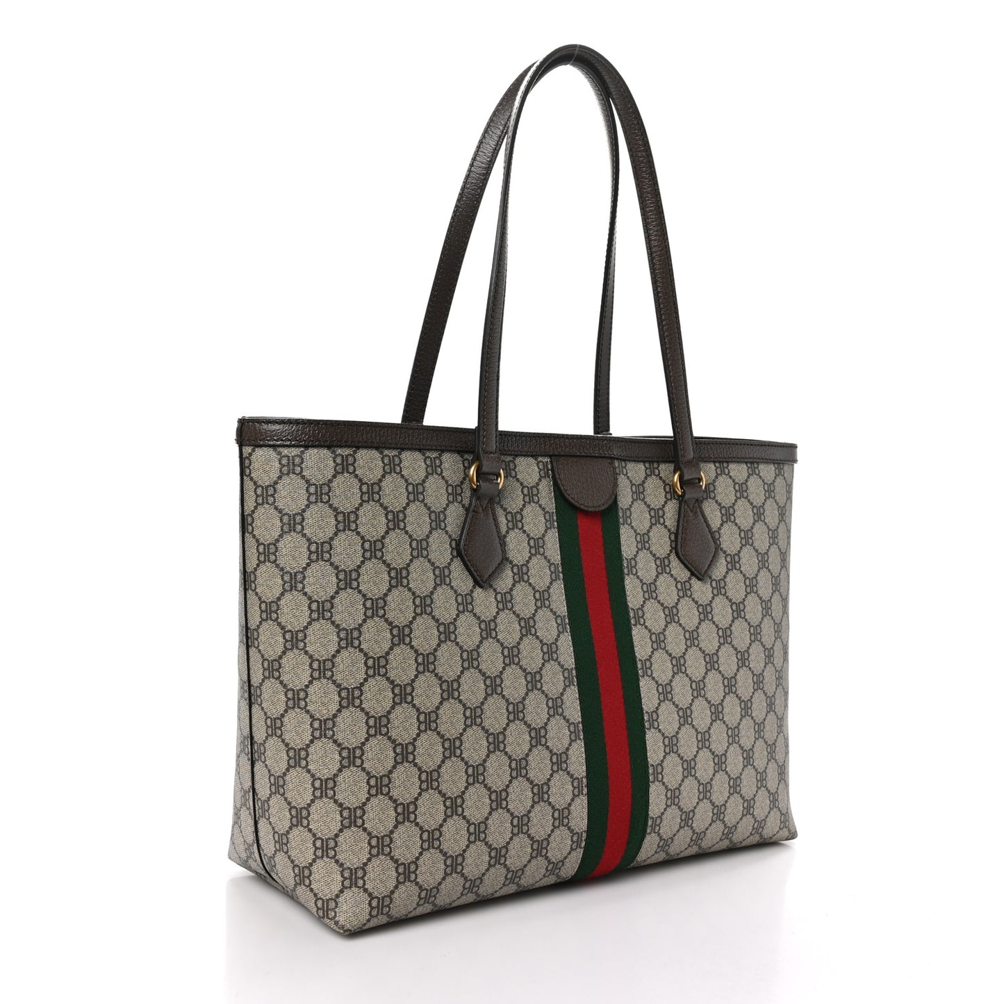 X BB Supreme Monogram Web Medium Ophidia Shopping Tote Beige New Acero
