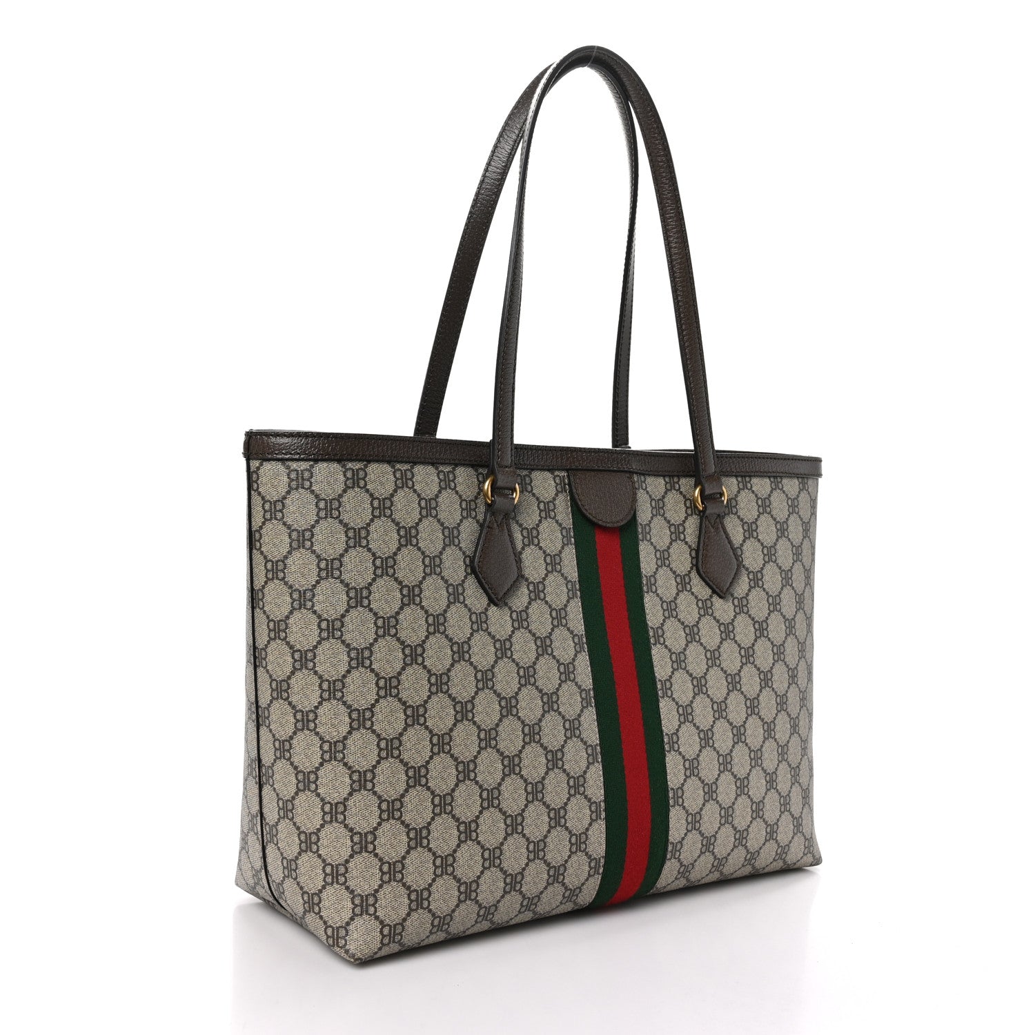 Gucci X BB Supreme Monogram Web Medium Ophidia Shopping Tote Beige New Acero 3 of 11