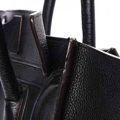 Celine Drummed Calfskin Mini Luggage Black 18 of 18