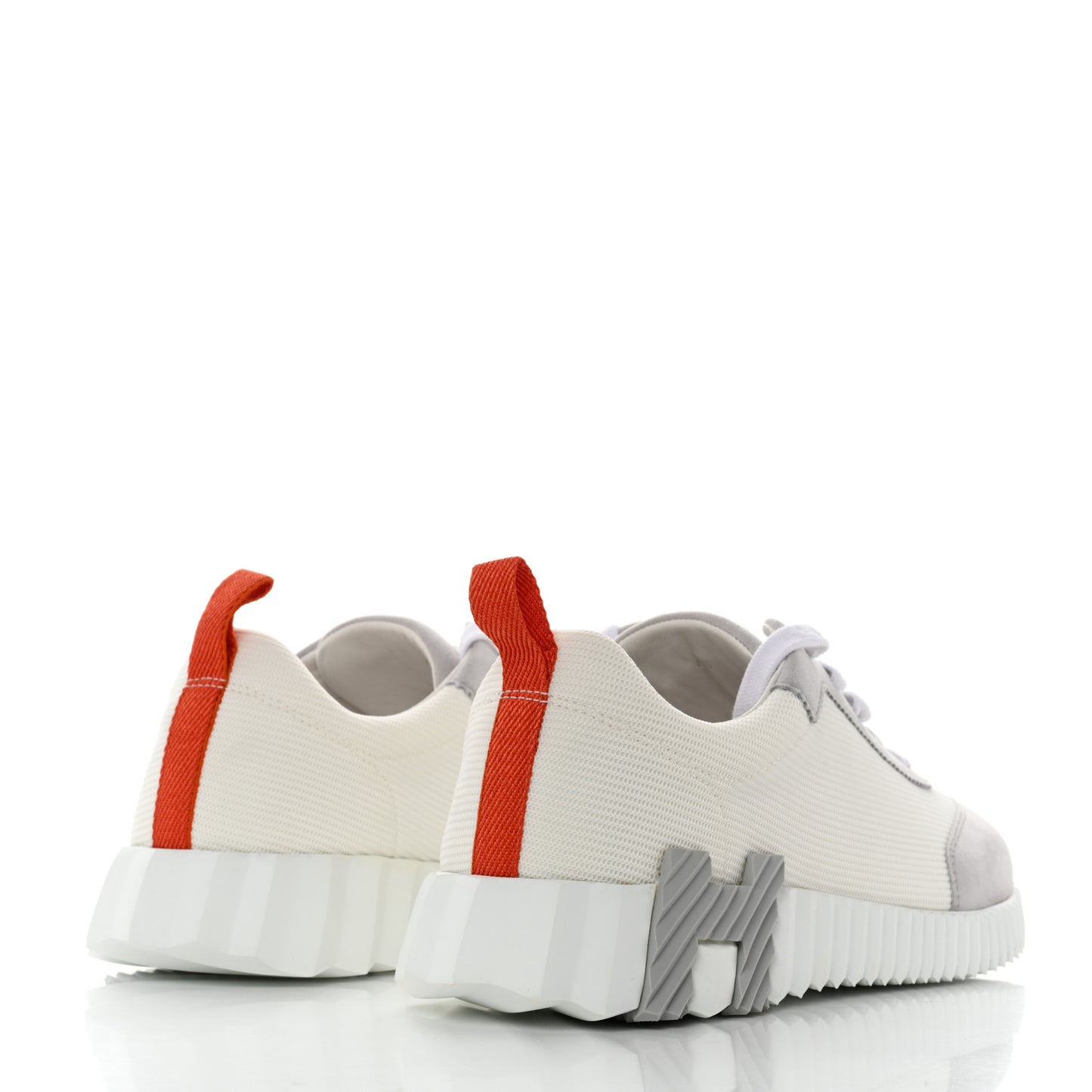 Technical Canvas Suede Goatskin Bouncing Sneakers 41 White Multicolor