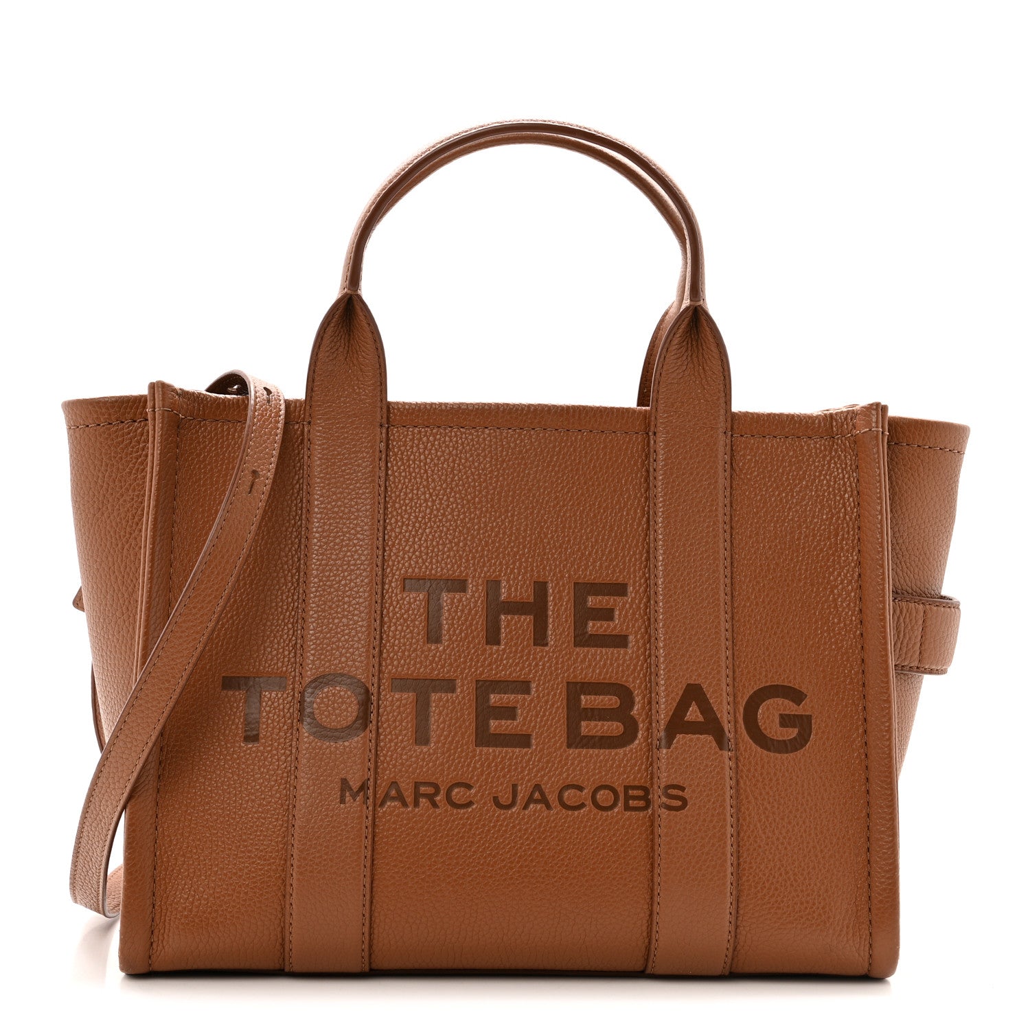 Marc Jacobs Grained Calfskin Medium The Tote Bag Argan Oil 1 of 14