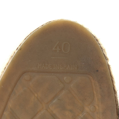 Chanel Tweed CC Espadrilles 40 Brown Pink Beige 9 of 11