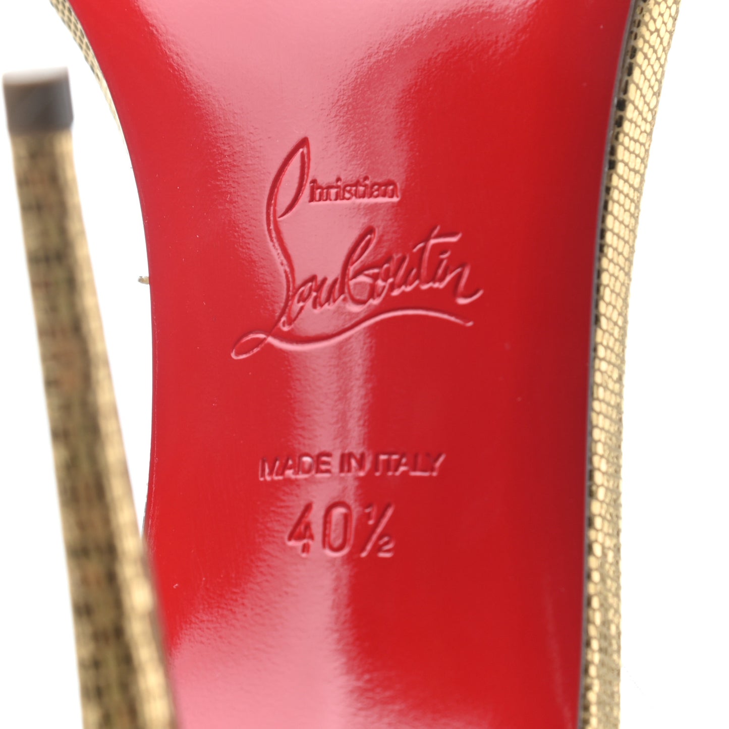 Nappa PVC Jonatina 100 Sandals 40.5 Gold
