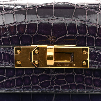 Hermes Shiny Alligator Mini Kelly Sellier 20 Amethyste 11 of 14