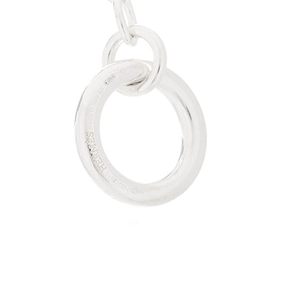Hermes Sterling Silver TGM Reponse Pendant Necklace 5 of 7