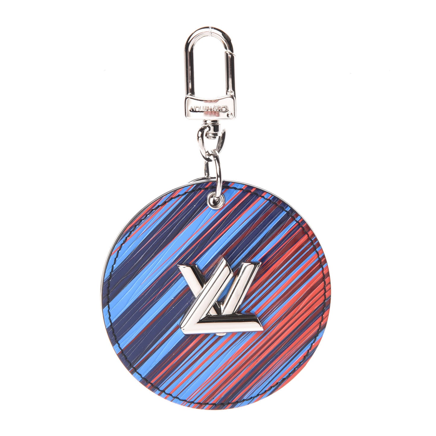 Epi Tropical Printed Mirror Bag Charm Key Holder Vert Rouge