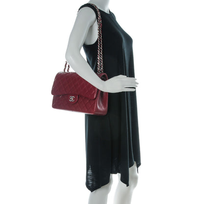 Chanel Caviar Quilted Jumbo Double Flap Dark Red 2 of 8
