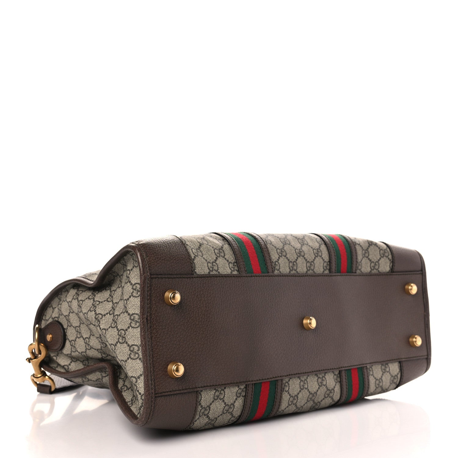 Gucci Soft GG Supreme Monogram Web Medium Duffle Bag Beige New Acero Crop 4 of 9