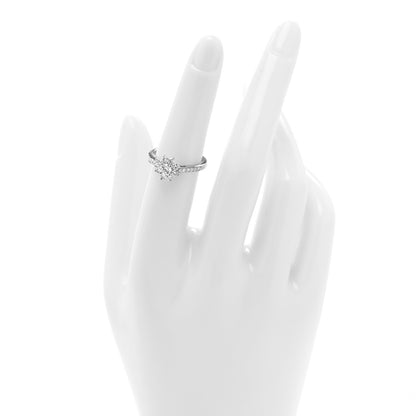 Tiffany Platinum Diamond Flower Ring 50 5.5 2 of 4