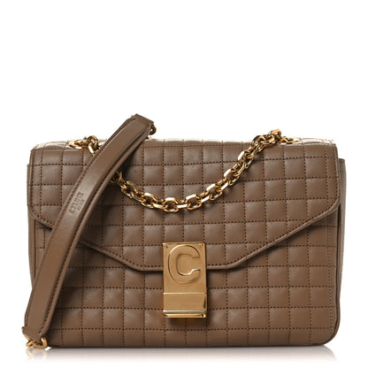 Celine Calfskin Quilted Medium C Bag Beige 1 of 13