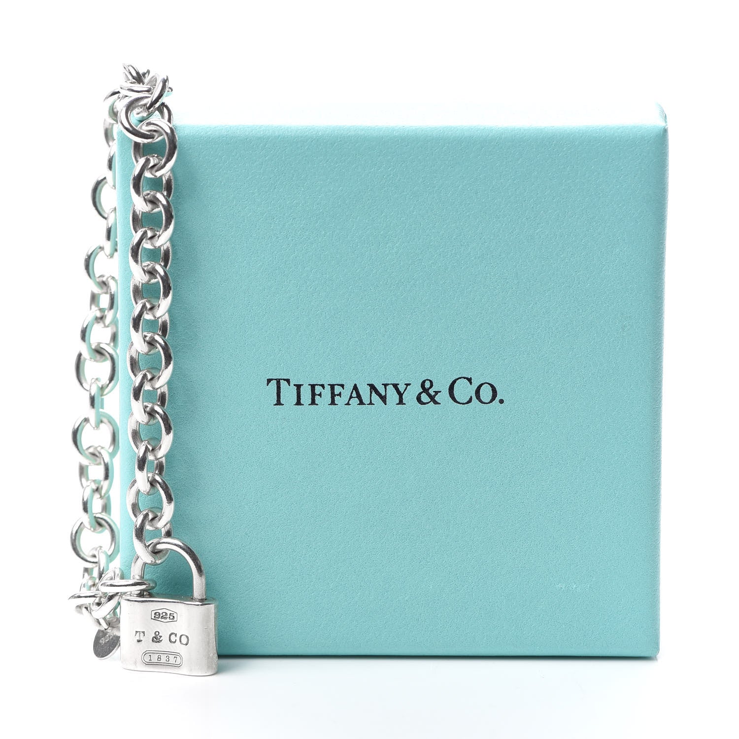 Tiffany Sterling Silver 1837 Lock Charm Bracelet 7 of 7