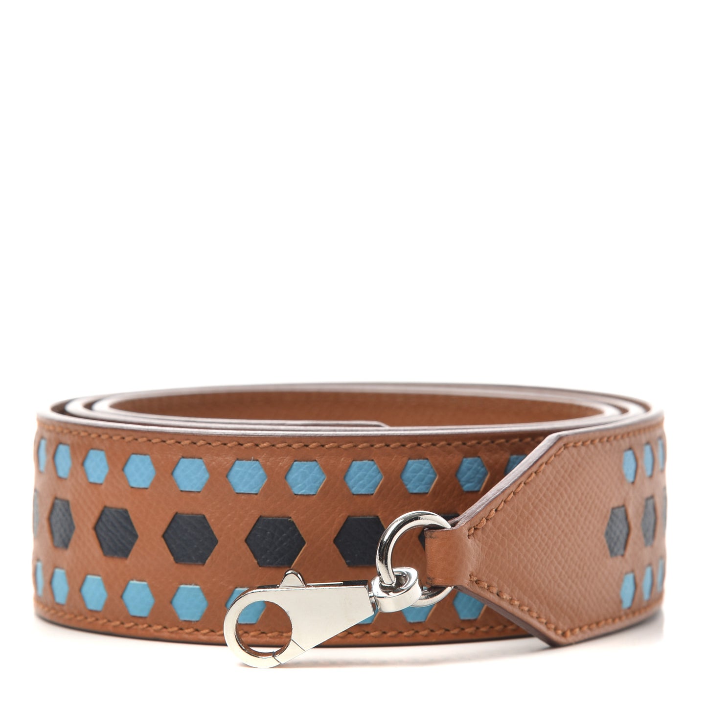 Epsom 40mm Hexagon Tressage Shoulder Strap Gold