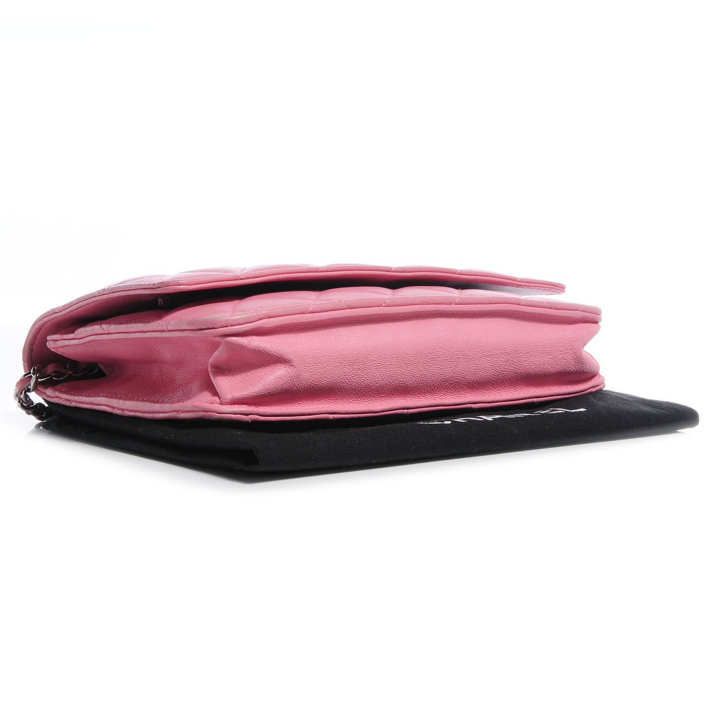 Lambskin Wallet On Chain WOC Pink