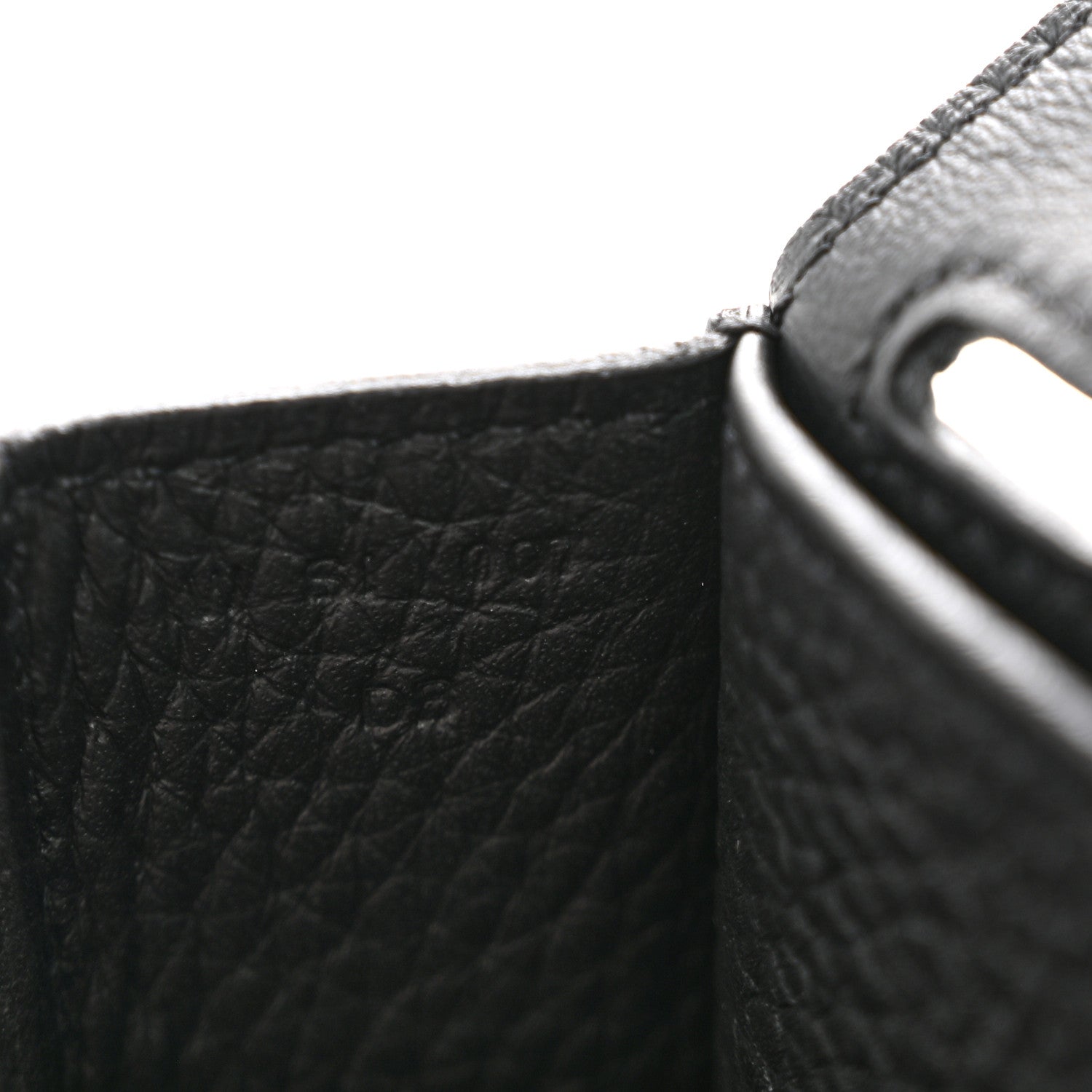 Hermes Taurillon Clemence Halzan 25 Black 7 of 13