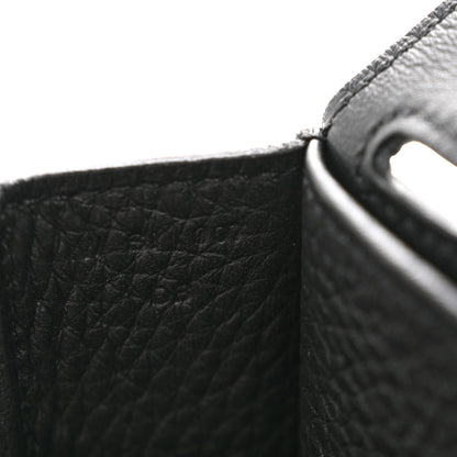 Hermes Taurillon Clemence Halzan 25 Black 7 of 13