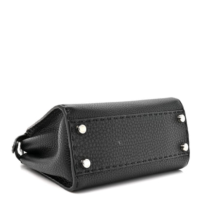 Fendi Cuoio Romano Selleria Bi-Color Mini Peekaboo Iconic Satchel Black Mou 4 of 10