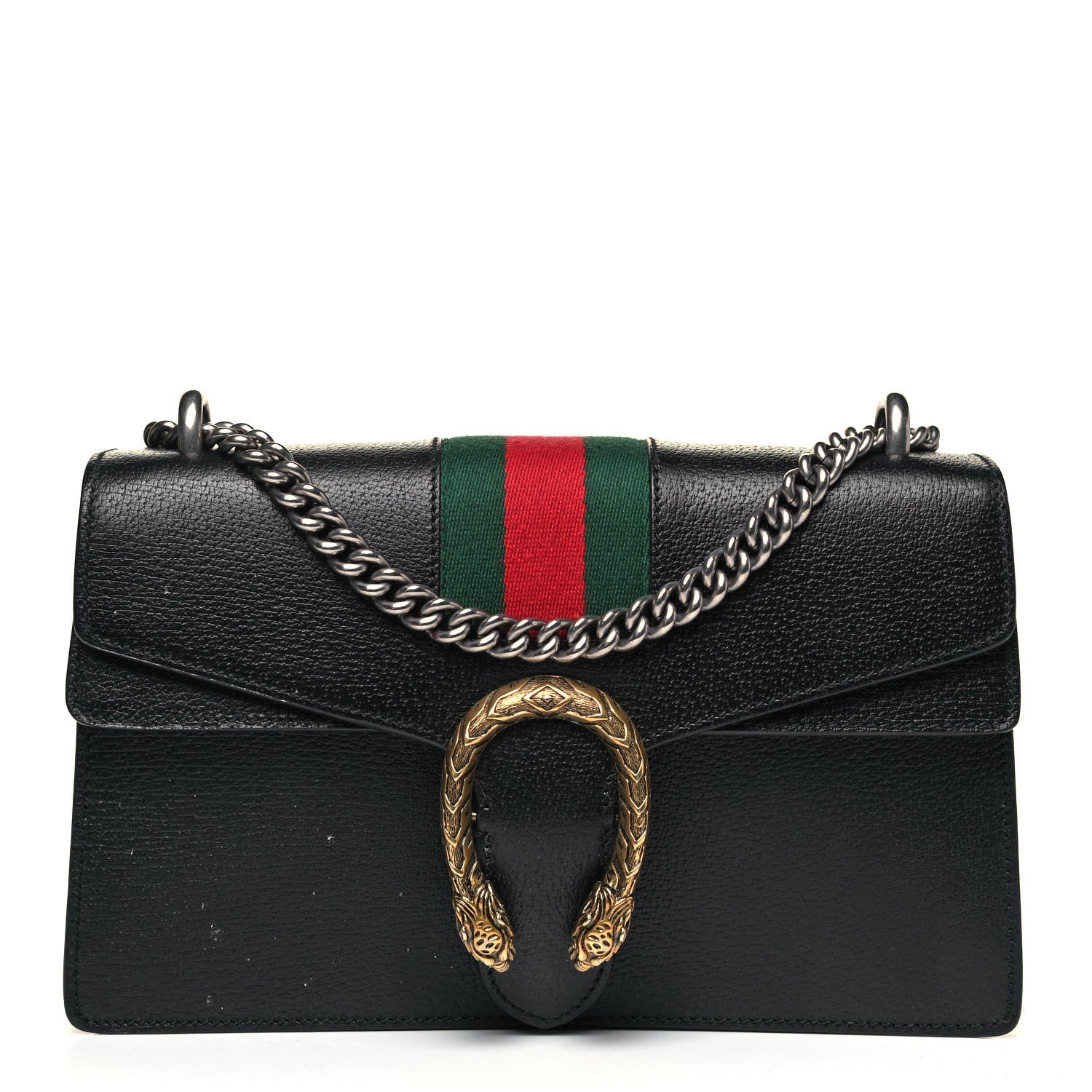 Gucci Calfskin Web Small Dionysus Shoulder Bag Black 1 of 9
