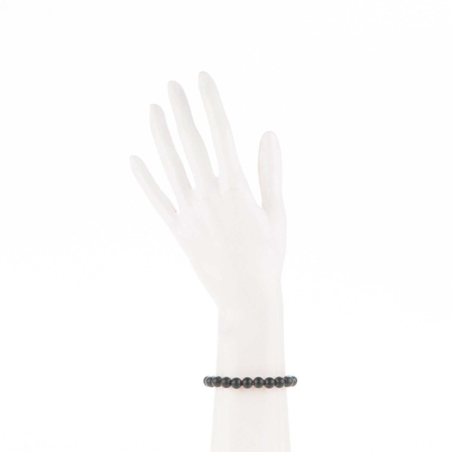David Yurman Sterling Silver Black Onyx 8mm Spiritual Beads Adjustable Bracelet 2 of 4