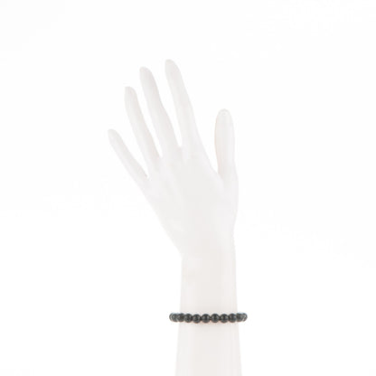 David Yurman Sterling Silver Black Onyx 8mm Spiritual Beads Adjustable Bracelet 2 of 4