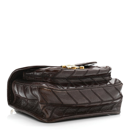 Miu Miu Nappa Chevron Patchwork Flap Brown 5 of 19