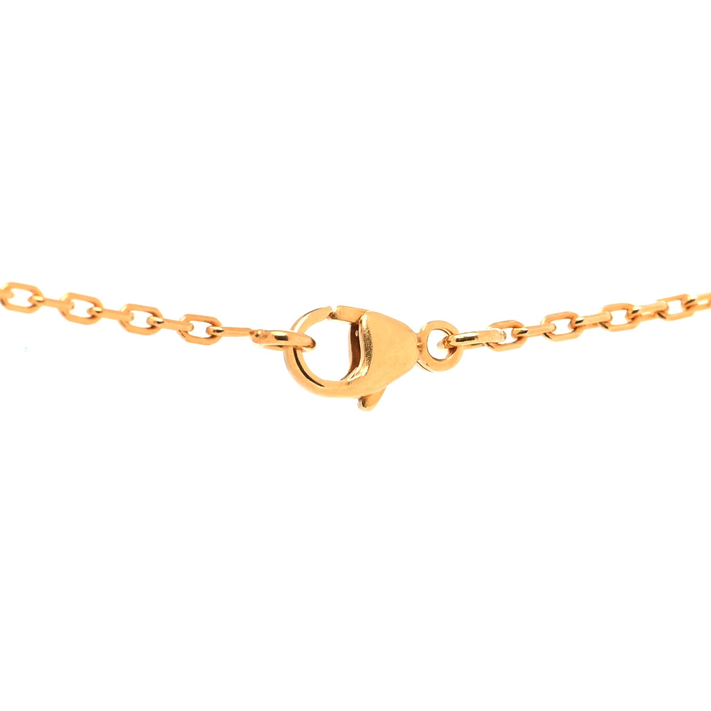 Lacquered Gold Mini Pop H Pendant Necklace White