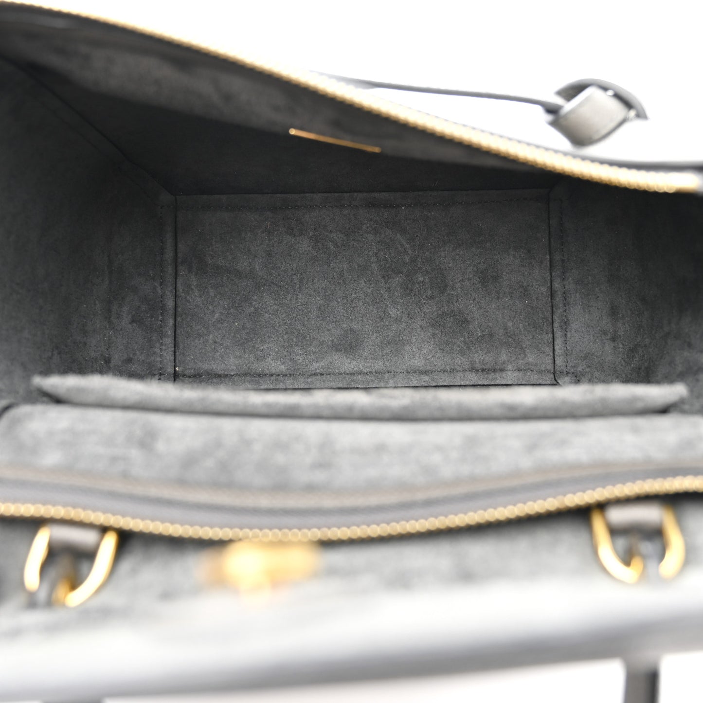 Baby Grained Calfskin Micro Belt Bag Grey